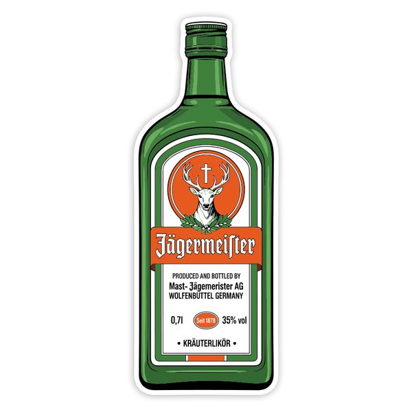 Autocollants: Bouteille Jägermeister