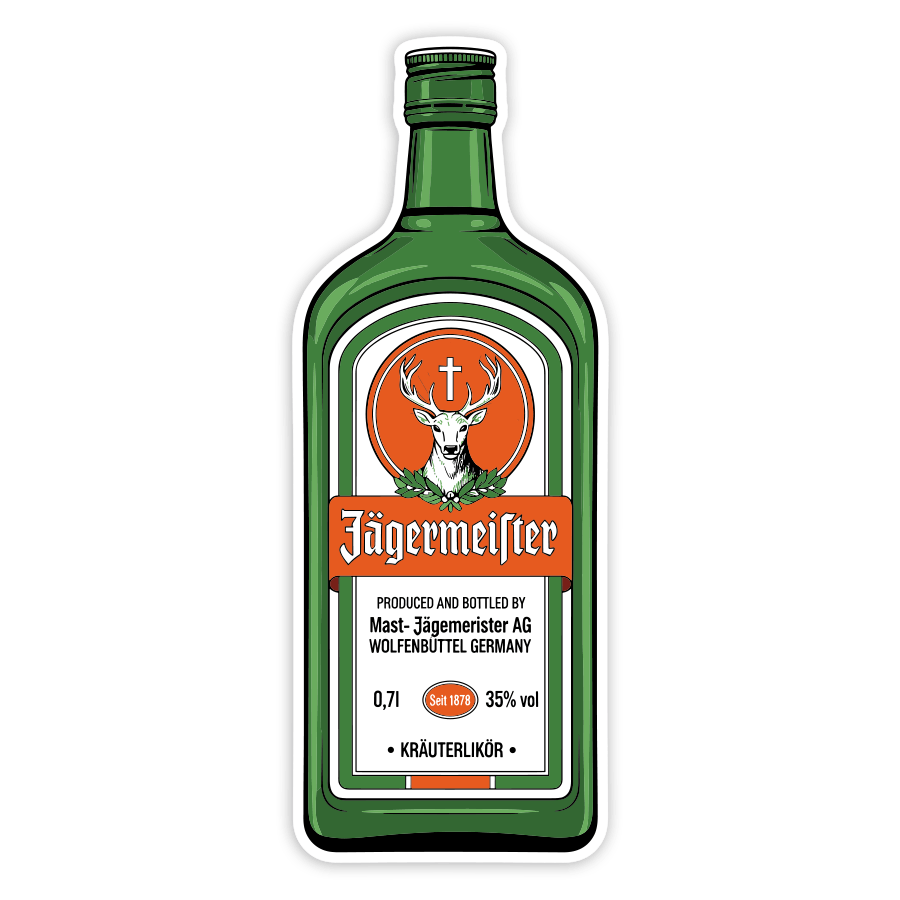 Autocollants: Bouteille Jägermeister