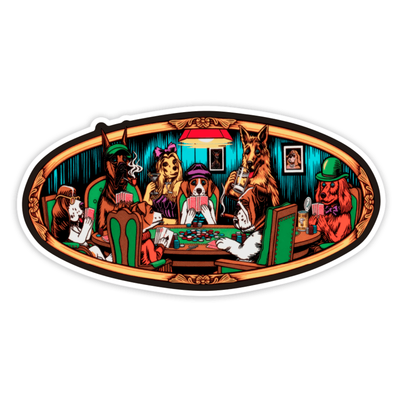 Autocollants: Almost Skateboards Poker Dogs