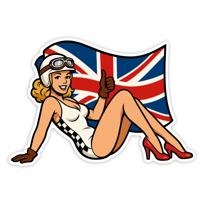 Autocollants: Pin-Up Pilote Britannique
