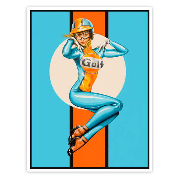 Autocollants: Fille Gulf Vintage