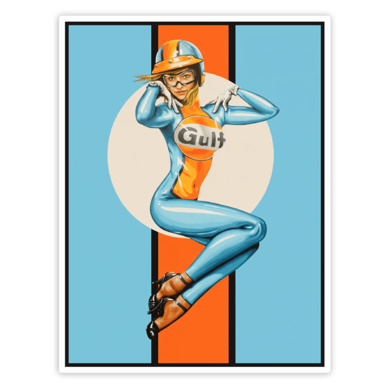 Autocollants: Fille Gulf Vintage