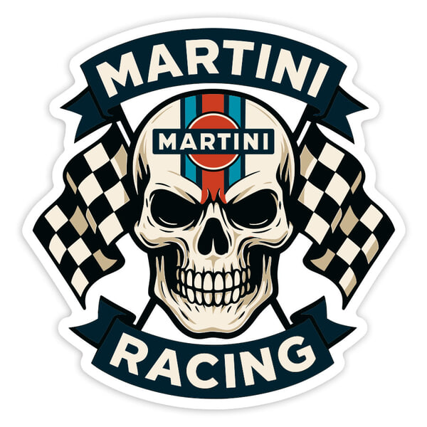 Autocollants: Crâne Martini Racing