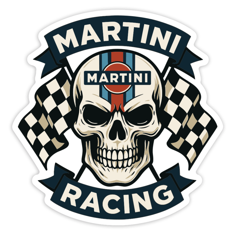 Autocollants: Crâne Martini Racing