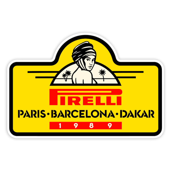 Autocollants: Pirelli Paris Barcelona Dakar