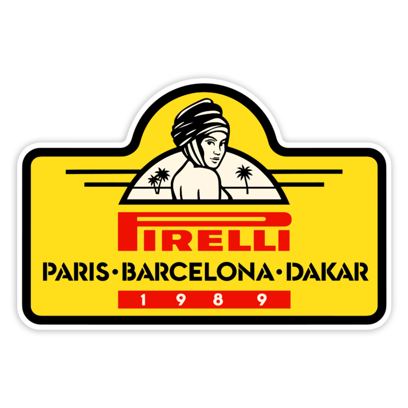 Autocollants: Pirelli Paris Barcelona Dakar