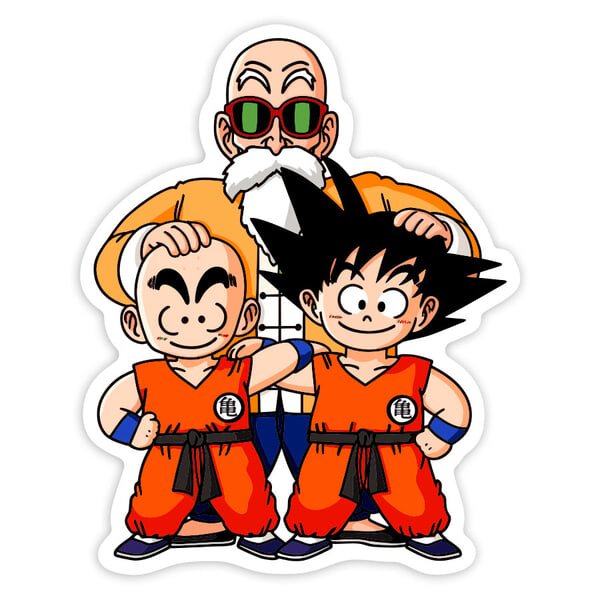 Autocollants: Maître Roshi Goku Krilin