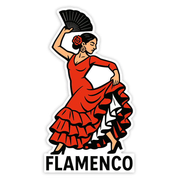 Autocollants: Danseuse de Flamenco