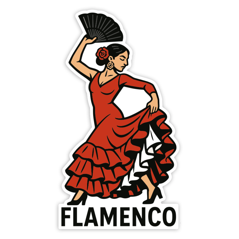 Autocollants: Danseuse de Flamenco