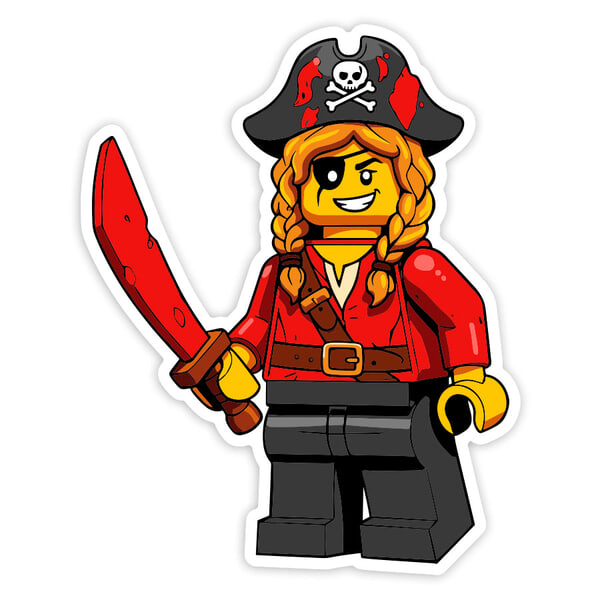 Autocollants: Femme Pirate LEGO