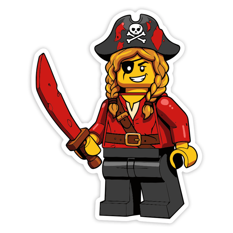 Autocollants: Femme Pirate LEGO