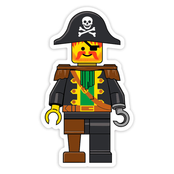 Autocollants: Pirate LEGO Classique