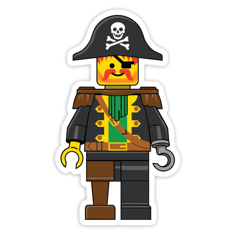 Autocollants: Pirate LEGO Classique