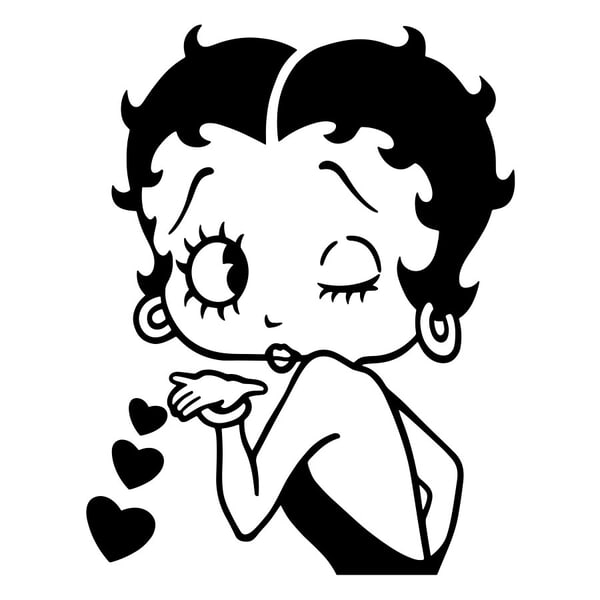 Autocollants: Betty Boop Souffle un Baiser
