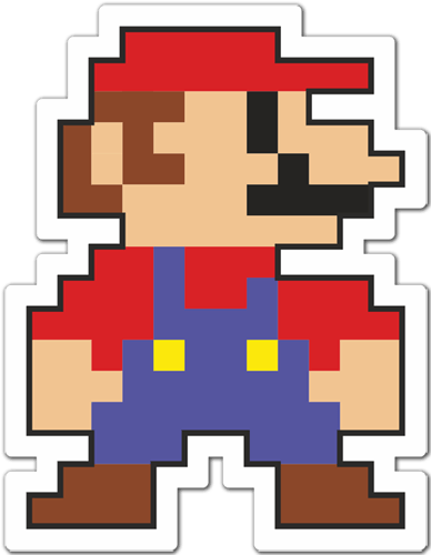 Autocollants: Mario Bros Pixel