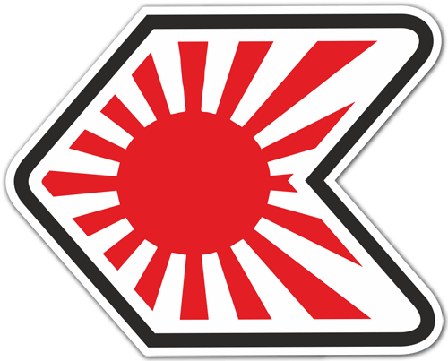 Autocollants: Japan JDM Rising Sun Badge