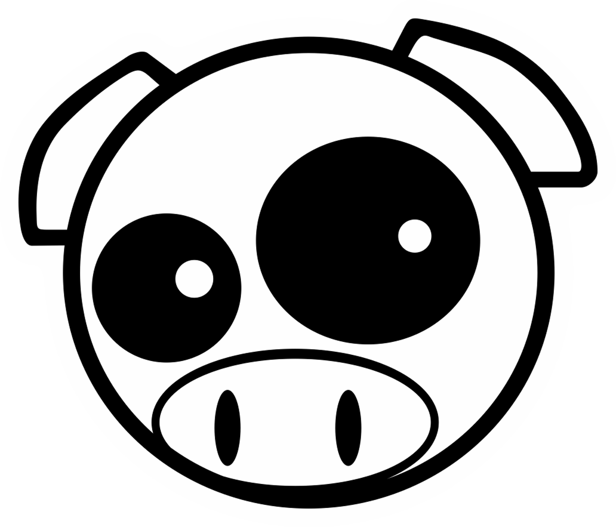 Autocollants: Mascotte Cochon Manga Subaru