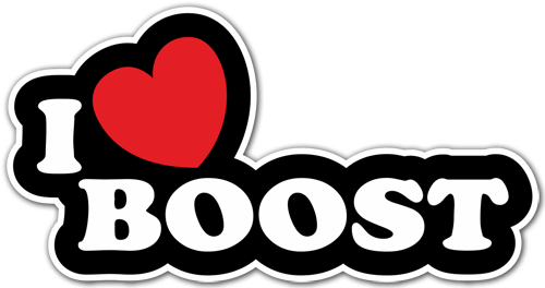 Autocollants: I love Boost