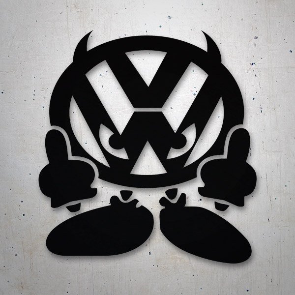 Autocollants: Devil Horn Volkswagen VW