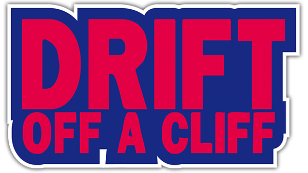 Autocollants: Drift off a cliff