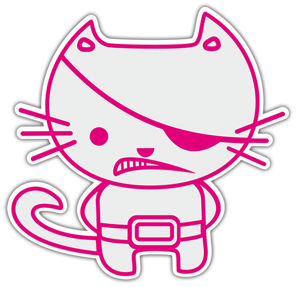 Autocollants: Chat pirate