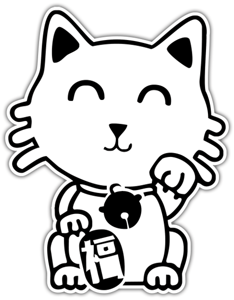 Autocollants: chat chinois