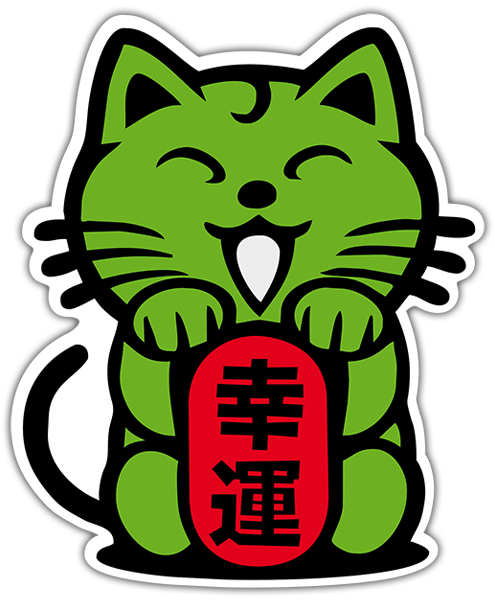 Autocollants: Chat vert chinois