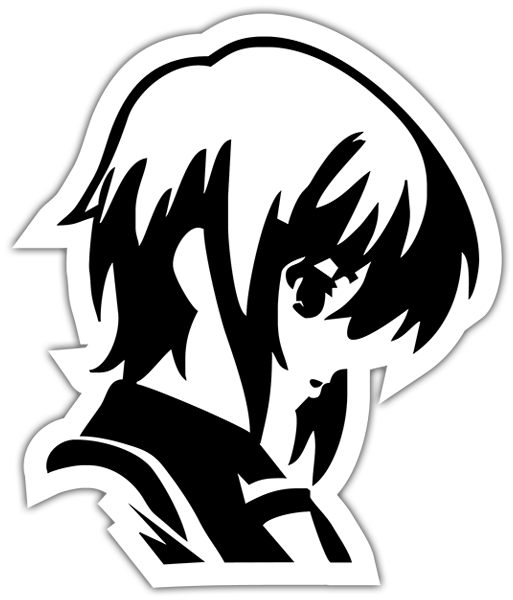 Autocollants: Fille manga