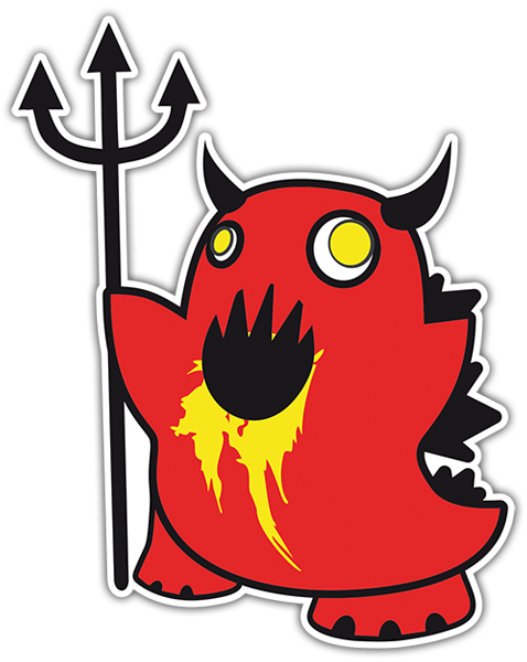 Autocollants: Démon rouge