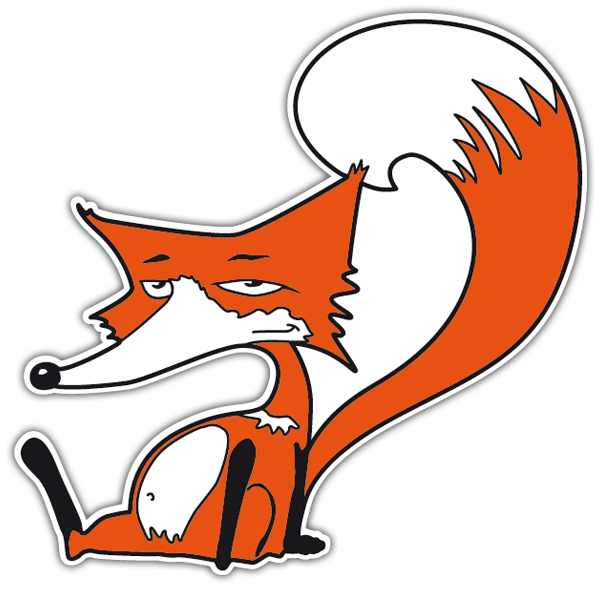 Autocollants: Renard fatigué