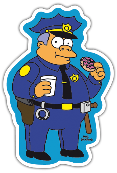 Autocollants: chef Clancy Wiggum