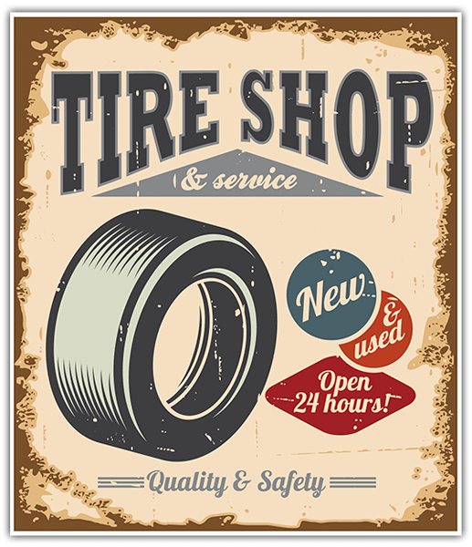 Autocollants: Tire Shop
