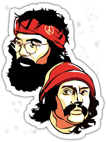 Autocollants: Cheech and Chong, marijuana