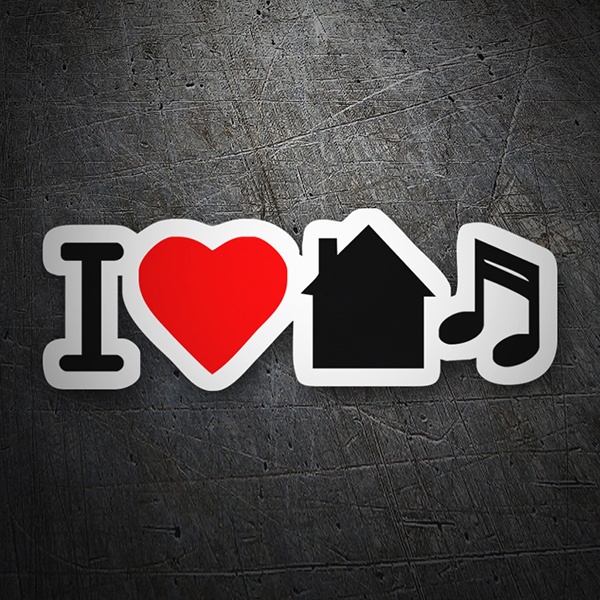 Autocollants: J'aime la maison