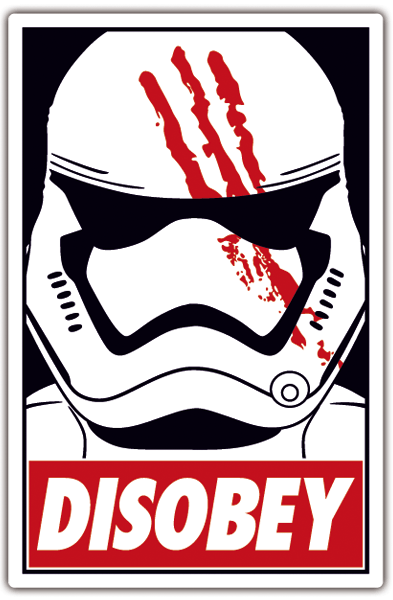 Autocollants: Disobey Finn (Star Wars)