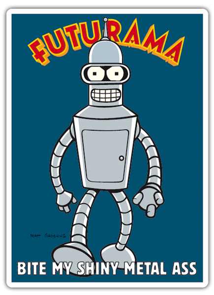 Autocollants: Bender Futurama