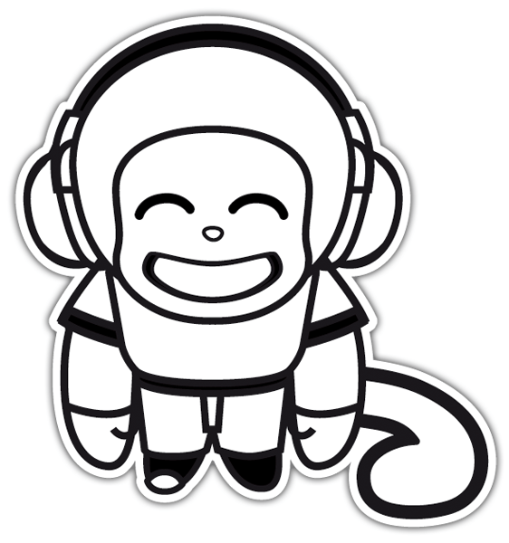 Autocollants: DJ Monkey