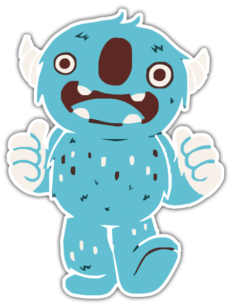 Autocollants: Bleu Monster