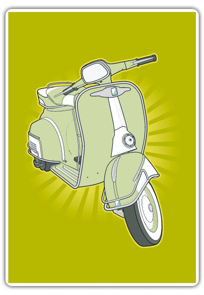 Autocollants: Poster adhésif Vespa