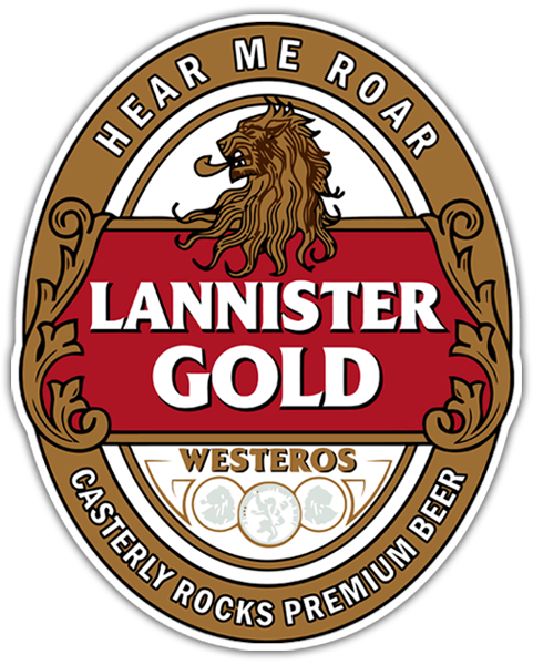 Autocollants: Game of Thrones Lannister Gold