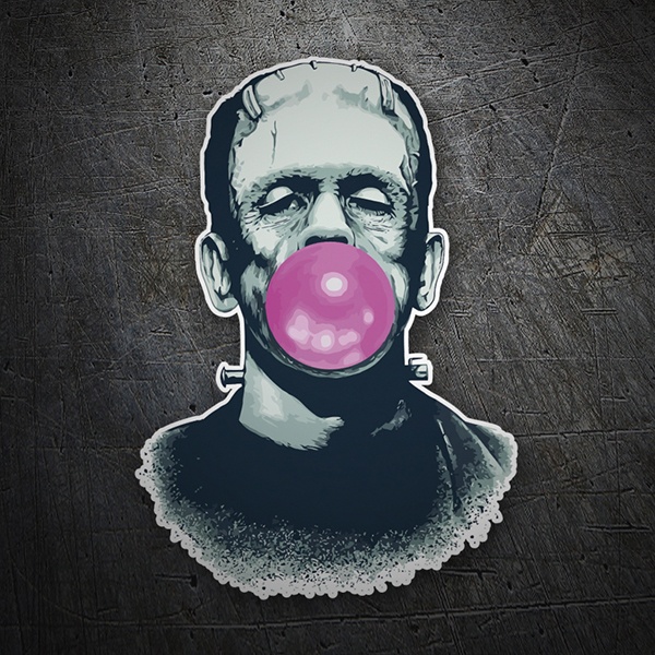 Autocollants: Frankenstein avec la gomme à mâcher