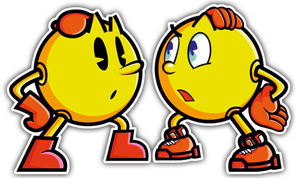 Autocollants: Pacman retro vs Pacman