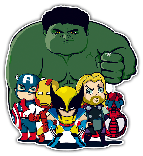 Autocollants: Vengadores Cartoon