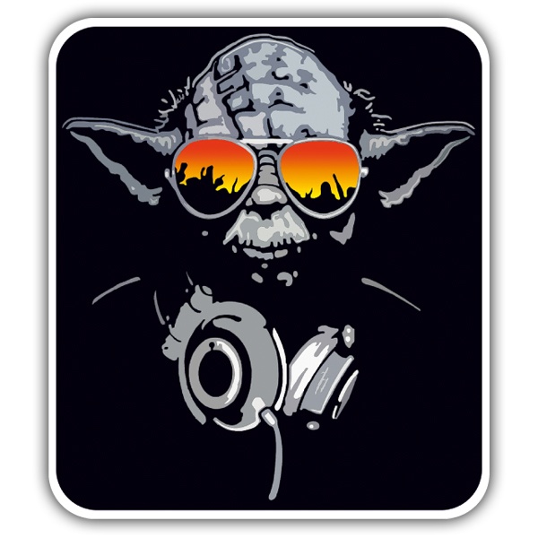 Autocollants: Yoda DJ