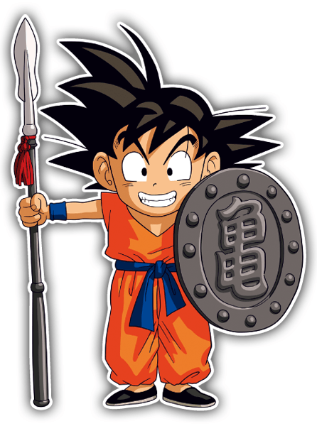 Autocollants: Bouclier et jette de Goku