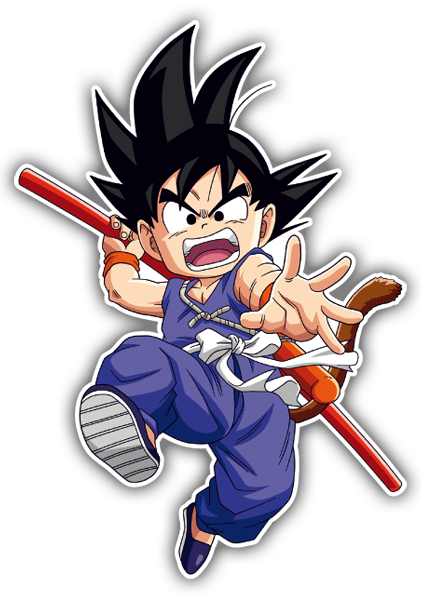 Autocollants: Goku attaque