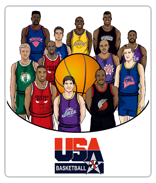 Stickers muraux: Dream team USA