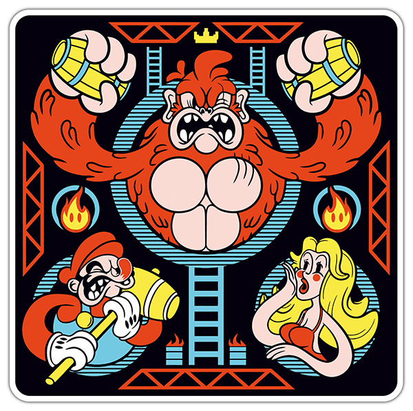 Autocollants: Mario contre Donkey Kong