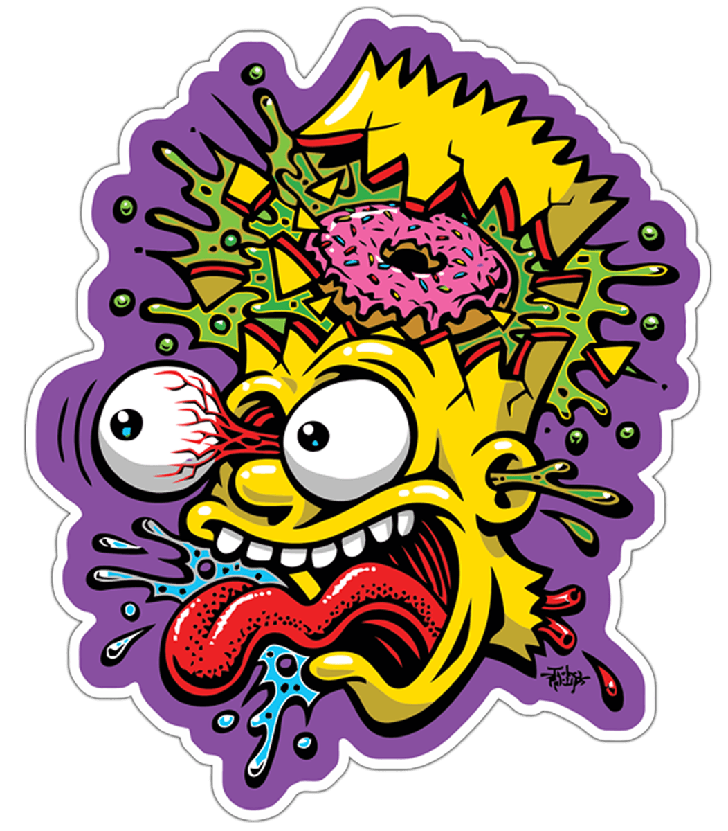 Autocollants: Bart Simpson se décompose