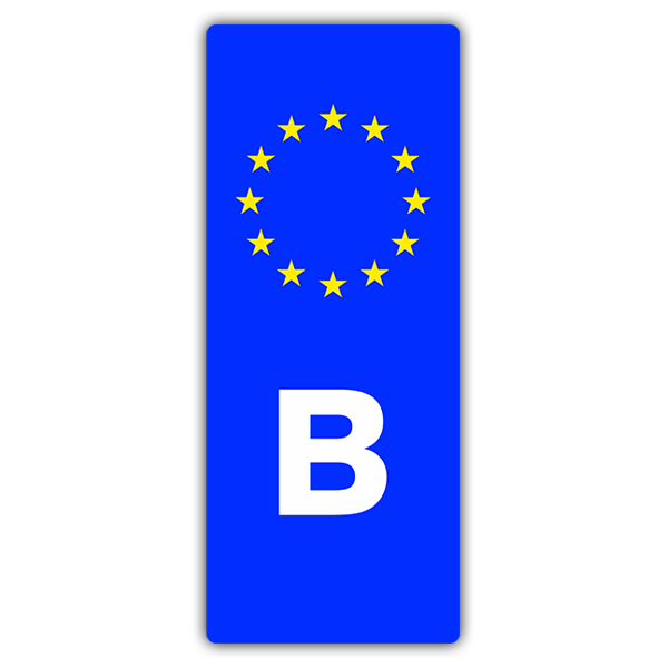 Autocollants: Immatriculation Belgique